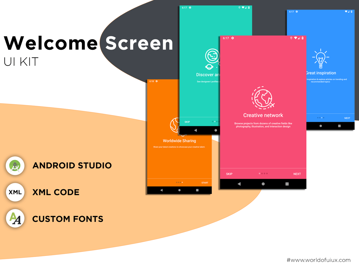 Welcome Screen UI Kit Download