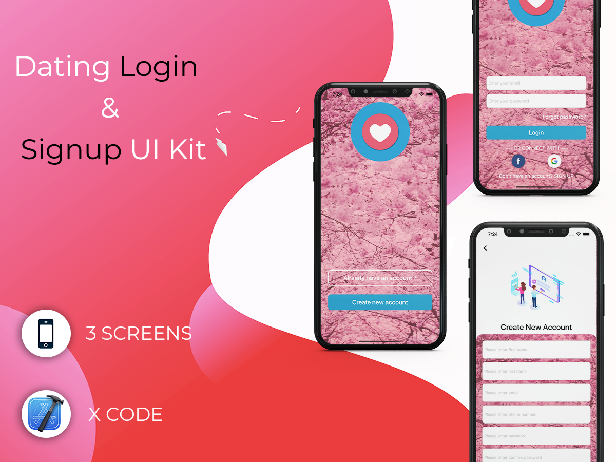 Dating Login & Signup UI Kit