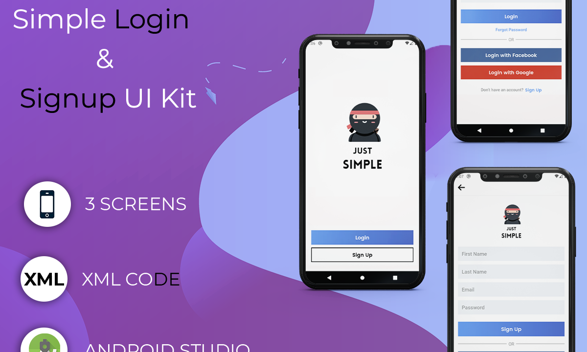 Simple Login and Signup UI Kit